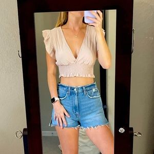 Shein deep v top